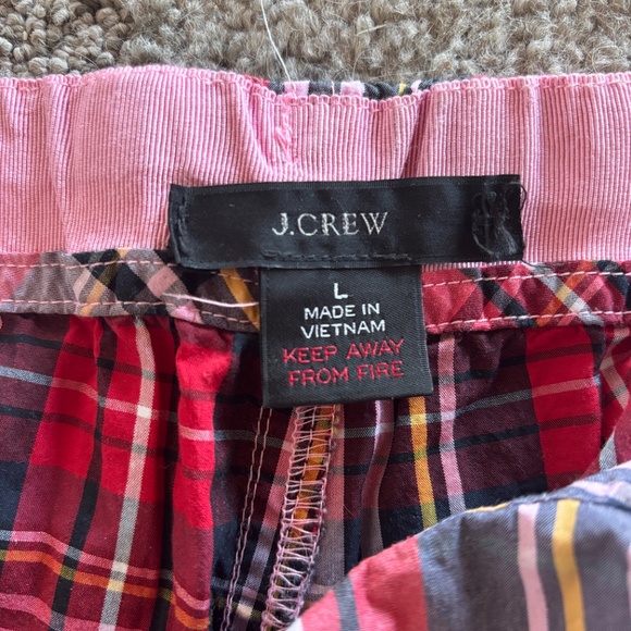 J.Crew Pink Plaid Drawstring waist pajama pants - Picture 4 of 4